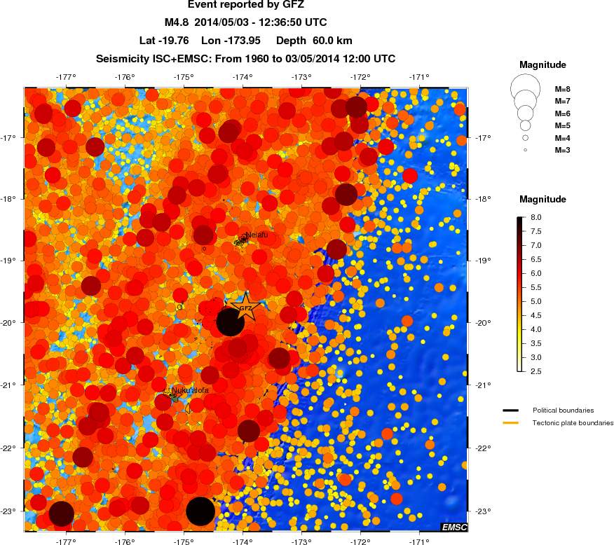 regional magnitude historical seismicity