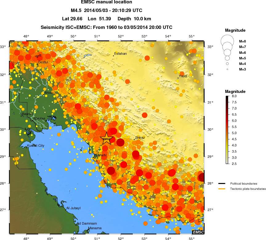 regional magnitude historical seismicity
