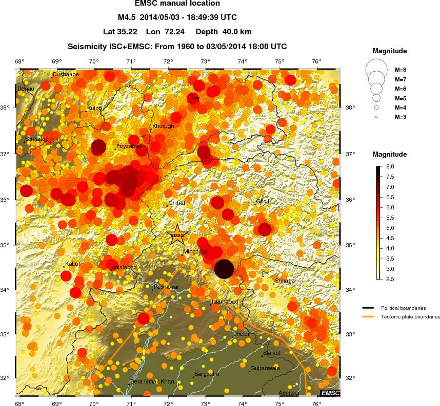 regional magnitude historical seismicity
