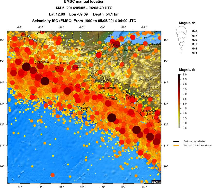 regional magnitude historical seismicity