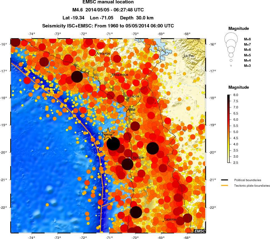 regional magnitude historical seismicity