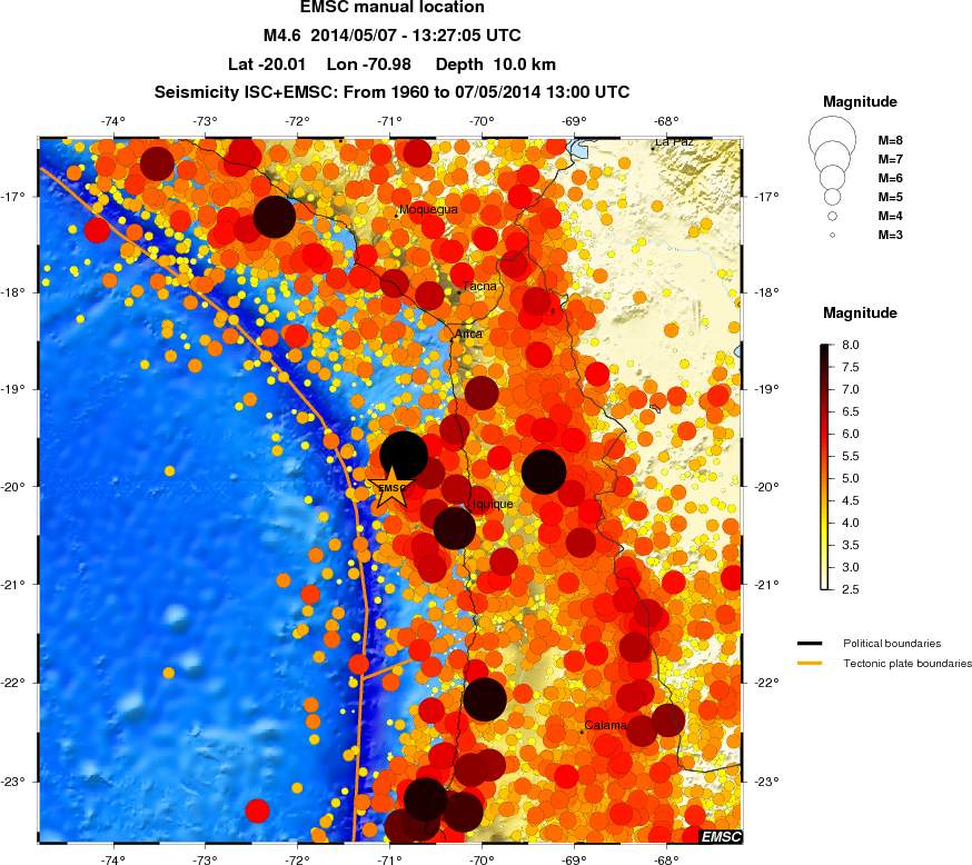 regional magnitude historical seismicity
