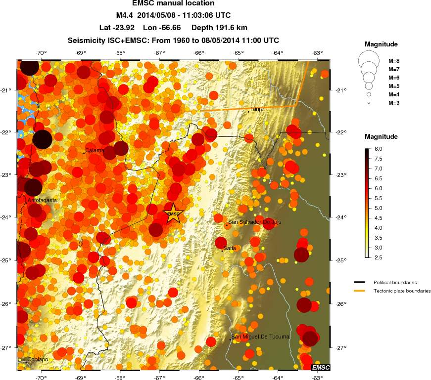 regional magnitude historical seismicity