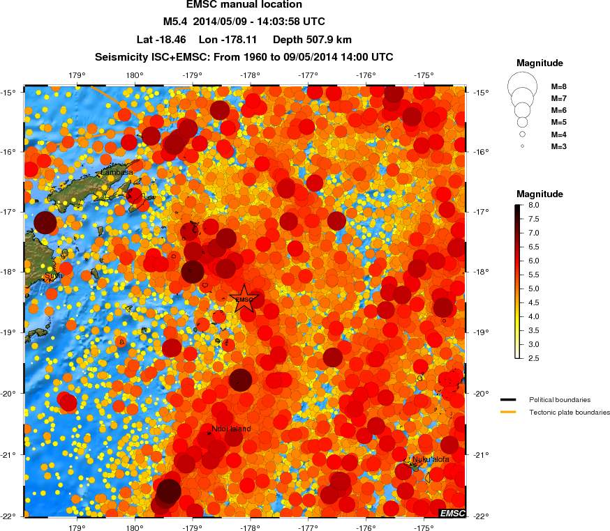 regional magnitude historical seismicity