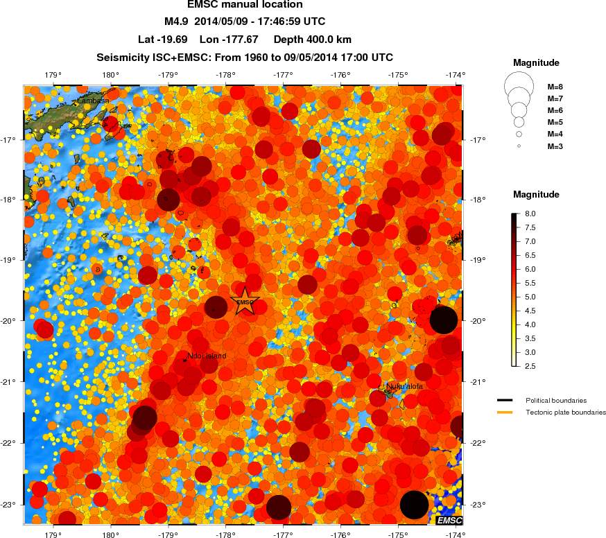 regional magnitude historical seismicity
