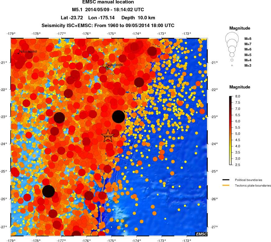 regional magnitude historical seismicity