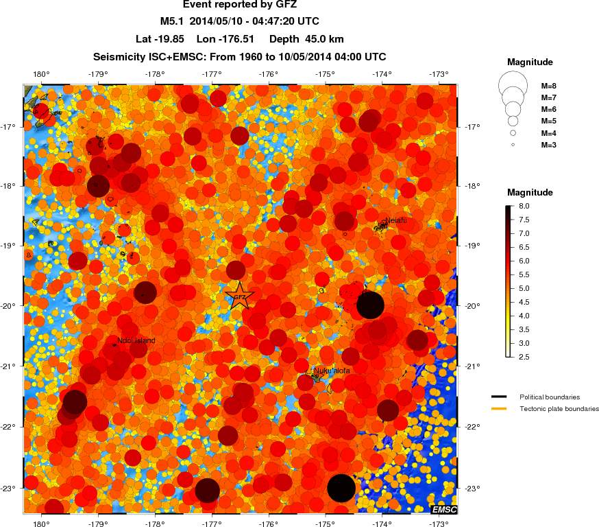 regional magnitude historical seismicity