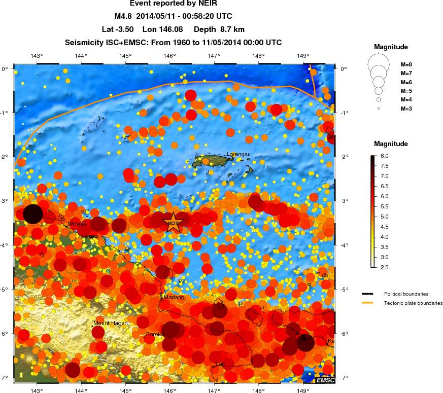 regional magnitude historical seismicity