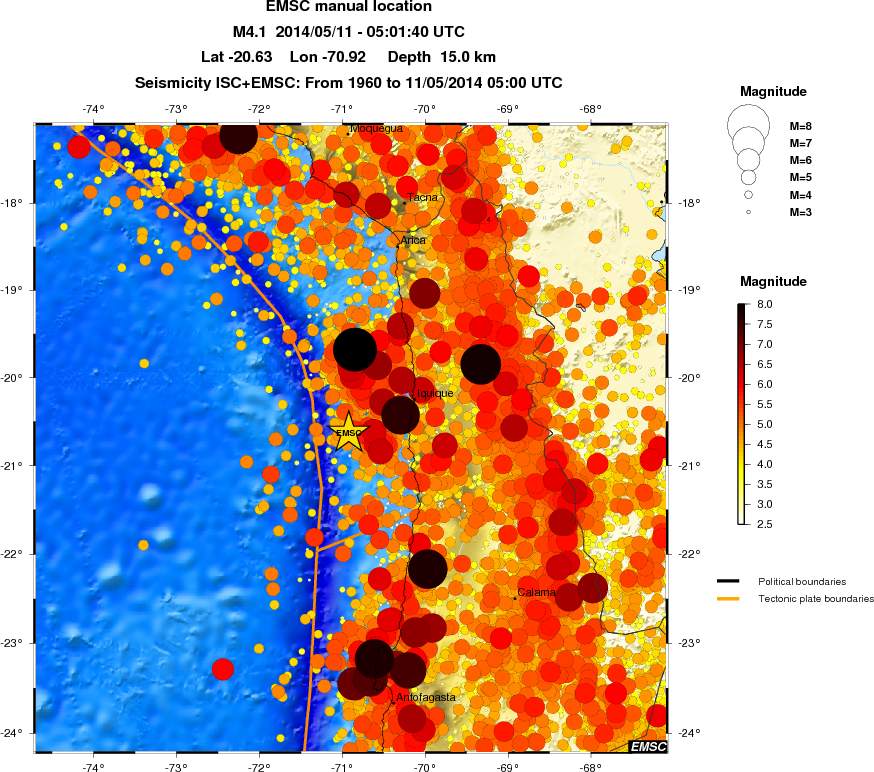 regional magnitude historical seismicity