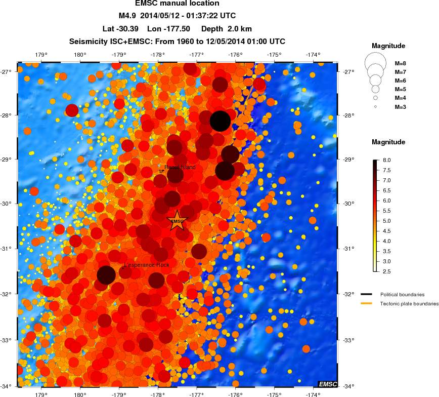 regional magnitude historical seismicity