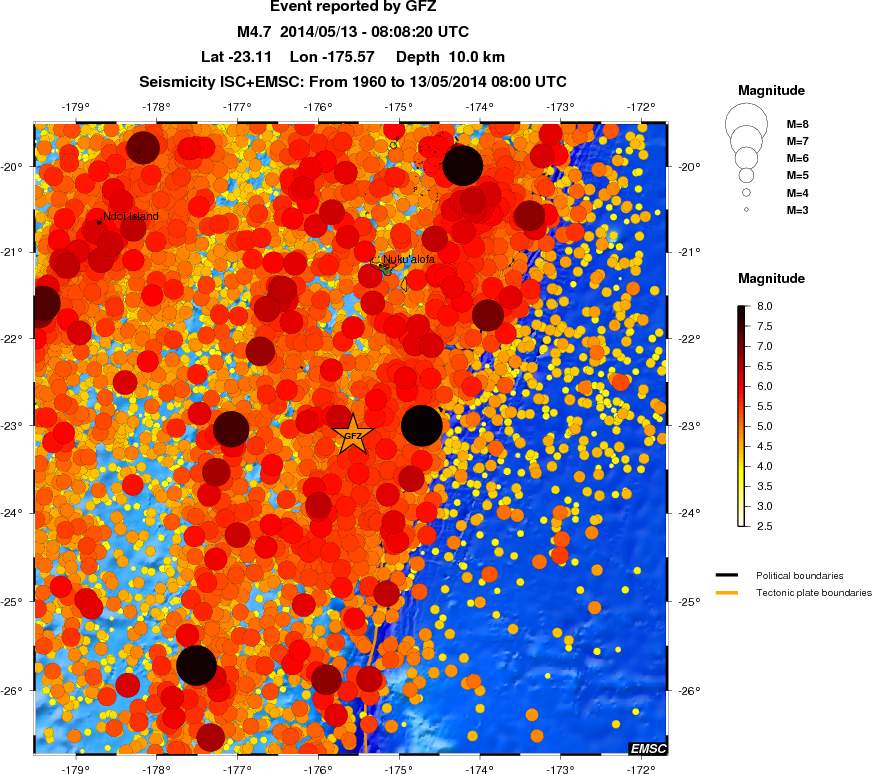 regional magnitude historical seismicity