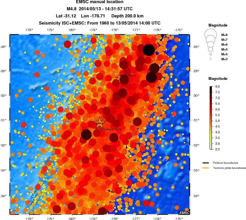 regional magnitude historical seismicity