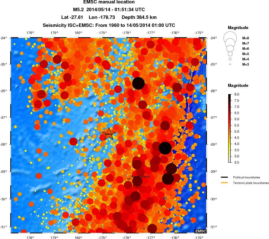regional magnitude historical seismicity