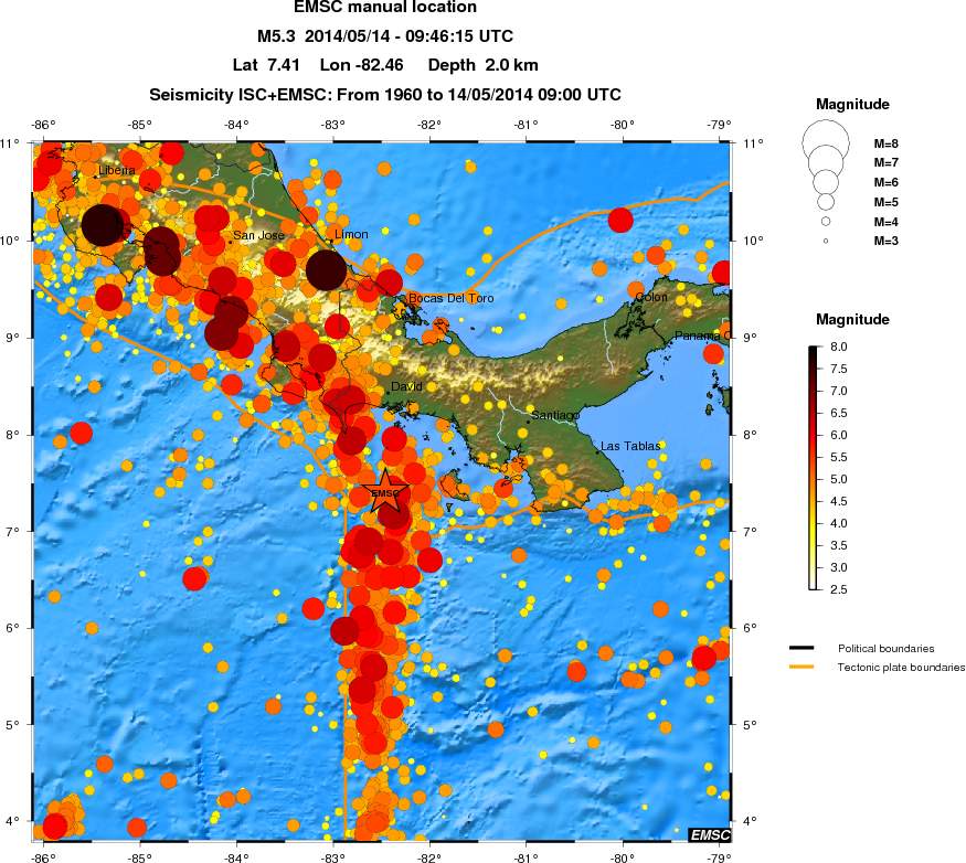 regional magnitude historical seismicity