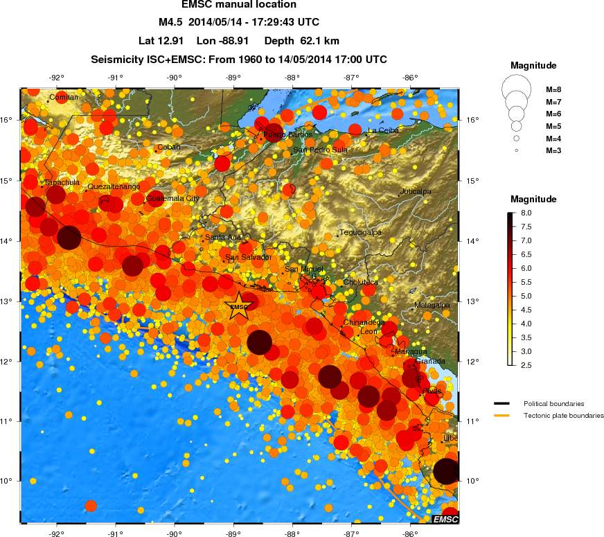 regional magnitude historical seismicity