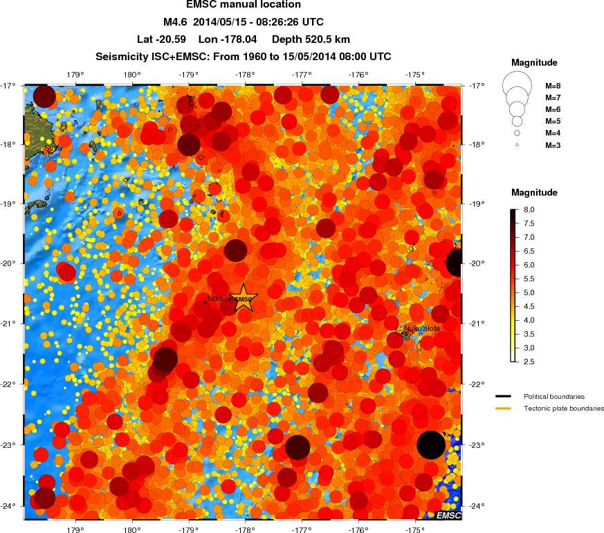 regional magnitude historical seismicity