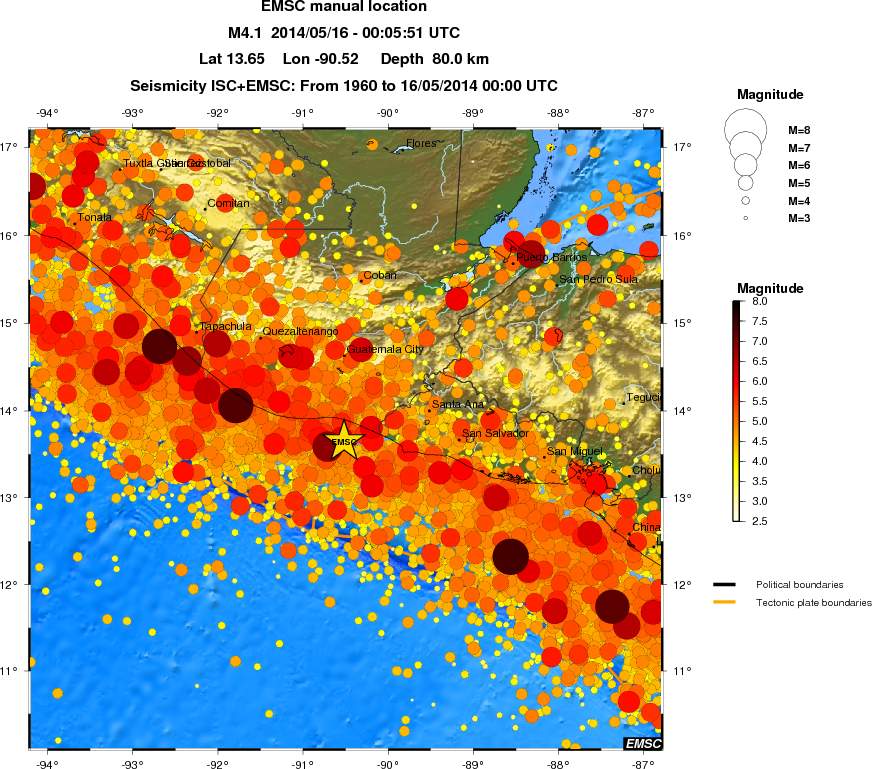 regional magnitude historical seismicity