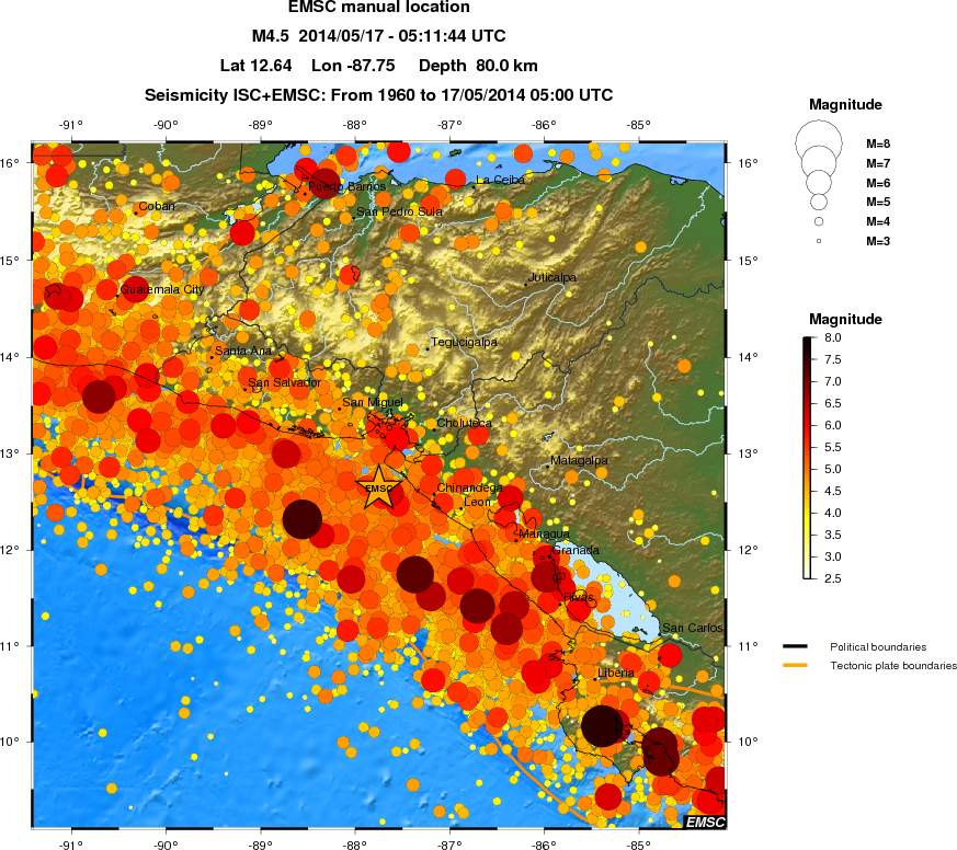 regional magnitude historical seismicity