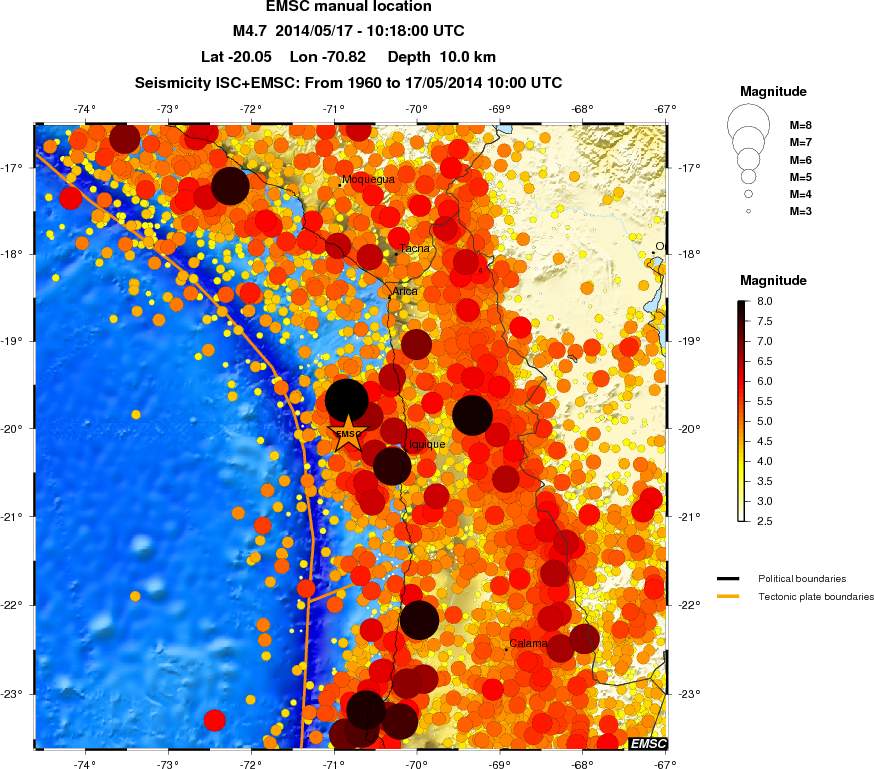 regional magnitude historical seismicity