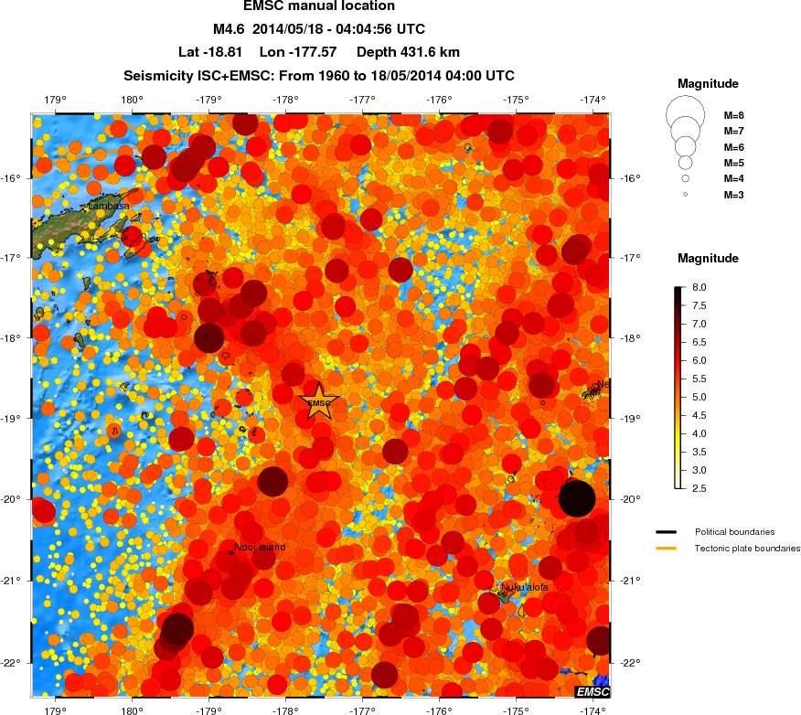 regional magnitude historical seismicity