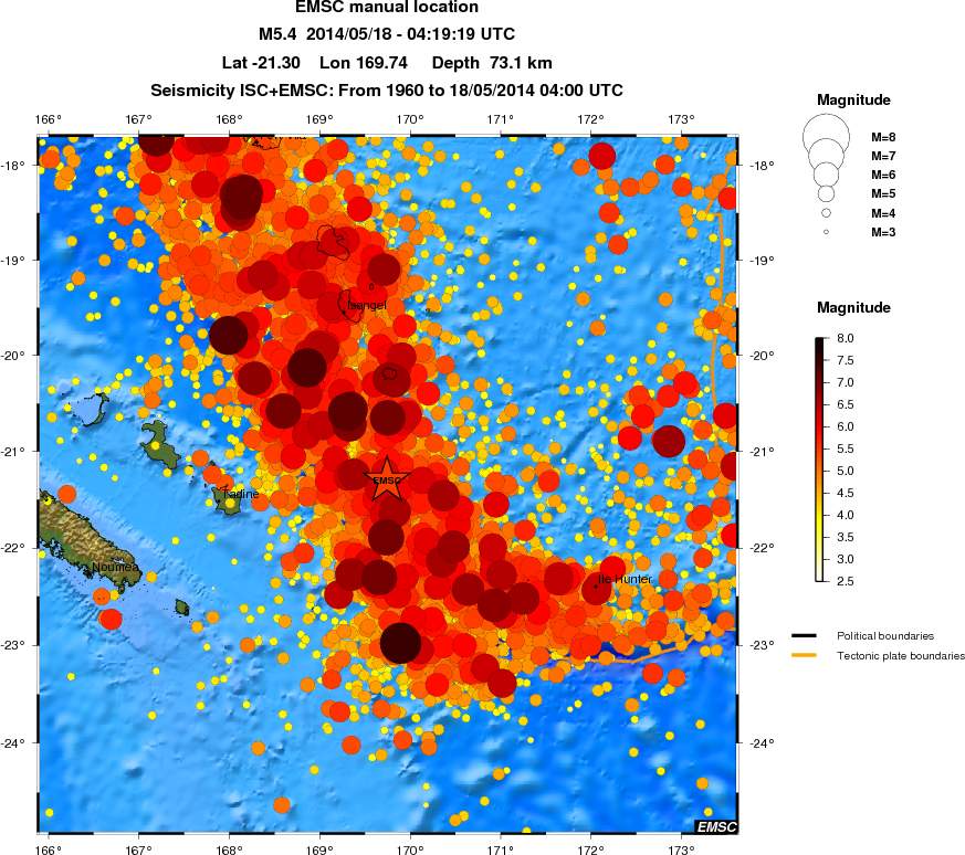 regional magnitude historical seismicity