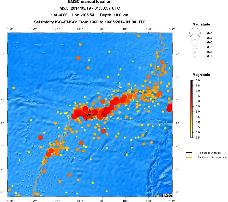 regional magnitude historical seismicity