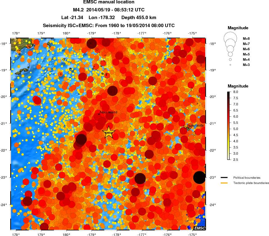 regional magnitude historical seismicity