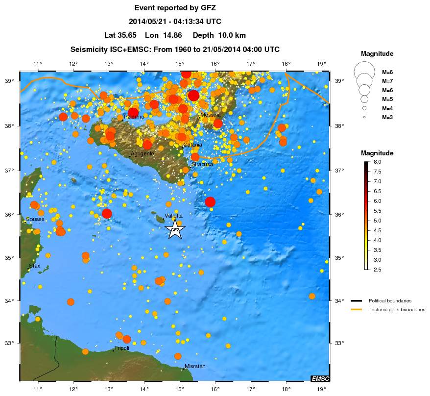 regional magnitude historical seismicity