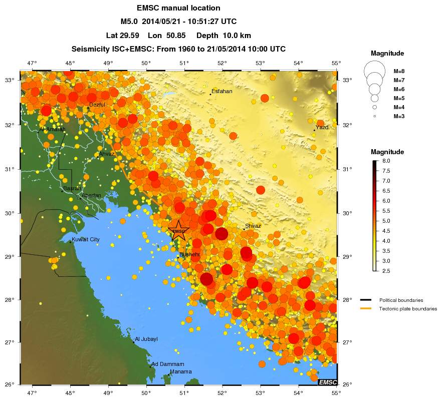 regional magnitude historical seismicity