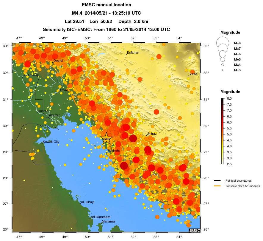 regional magnitude historical seismicity