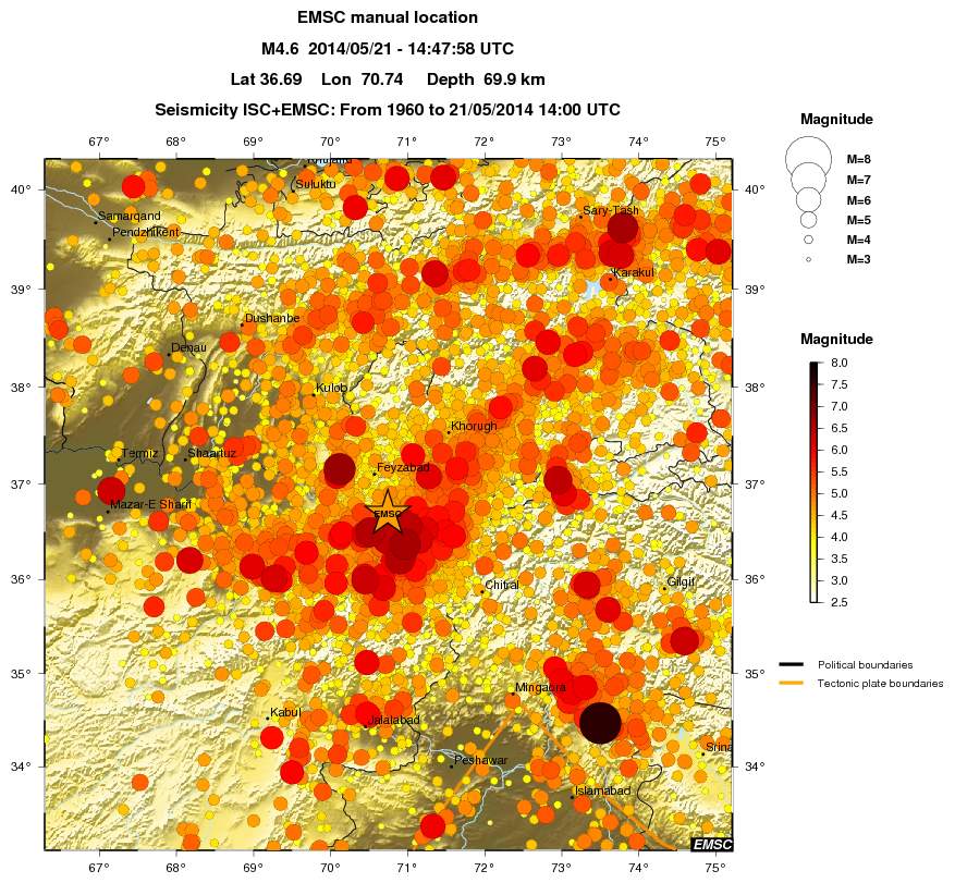 regional magnitude historical seismicity