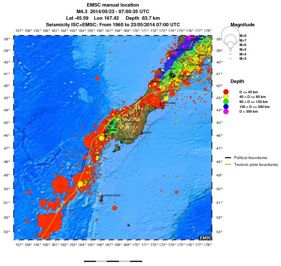 wide historical seismicity
