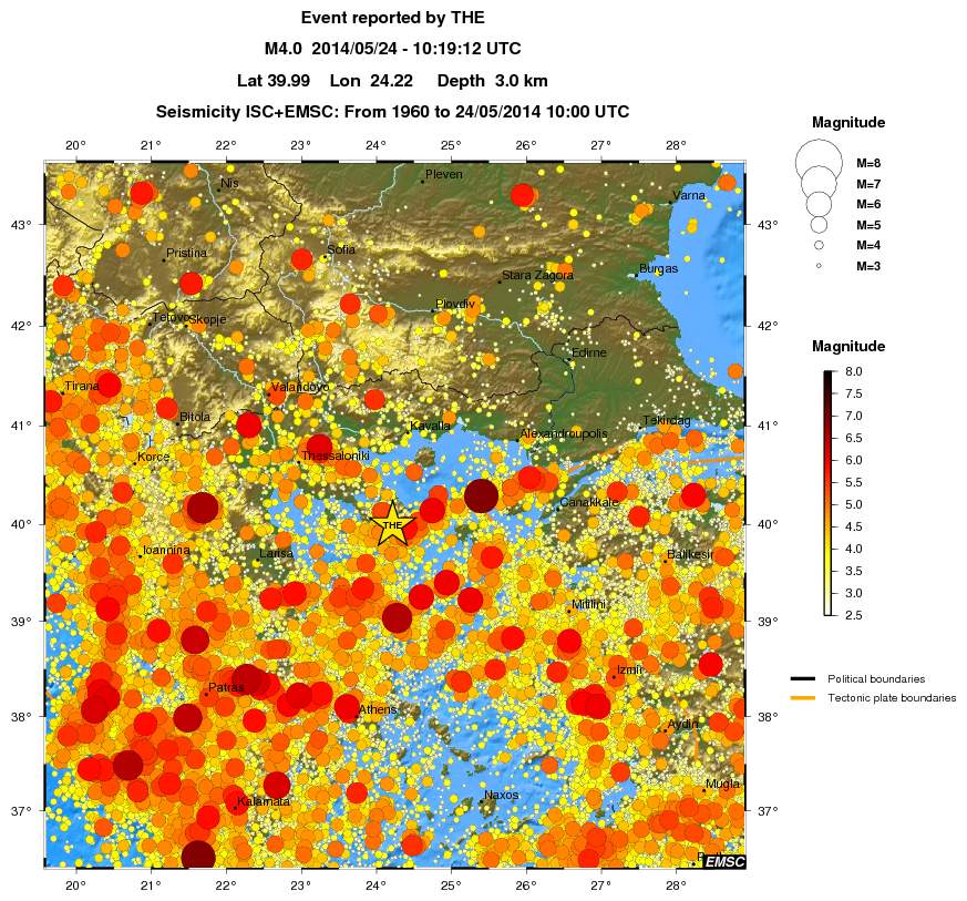 regional magnitude historical seismicity