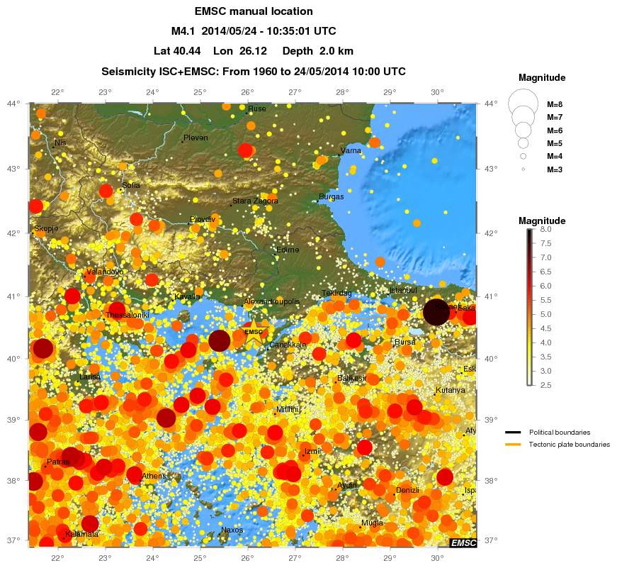 regional magnitude historical seismicity