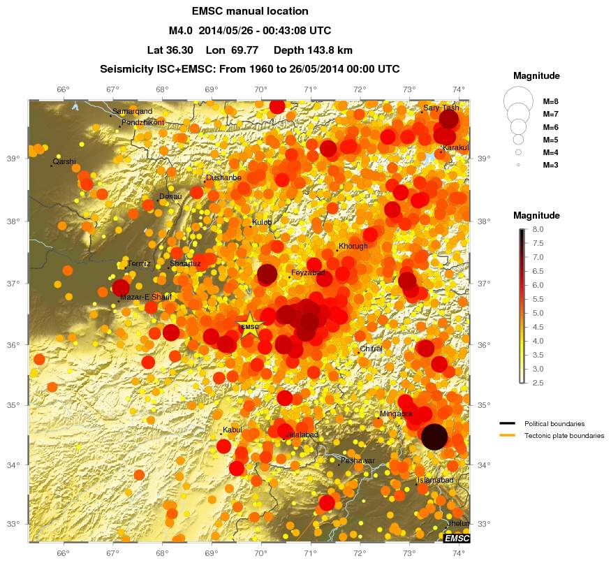 regional magnitude historical seismicity