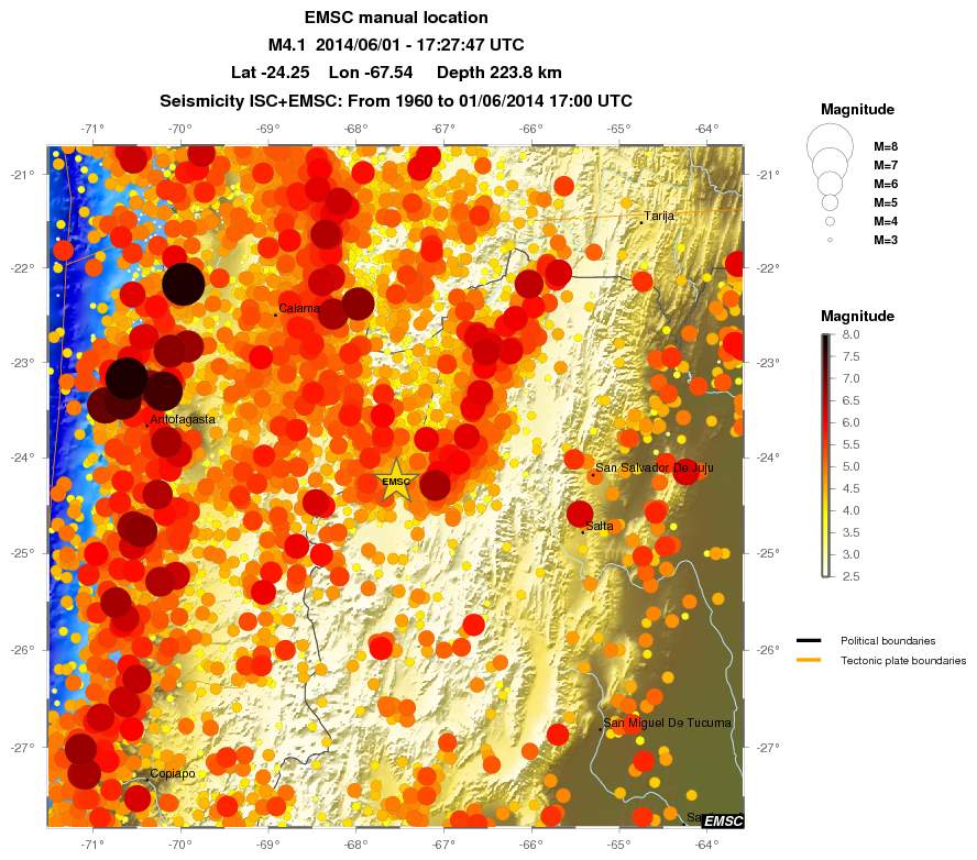 regional magnitude historical seismicity