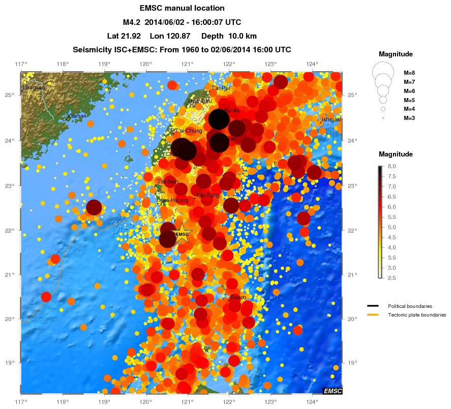 regional magnitude historical seismicity