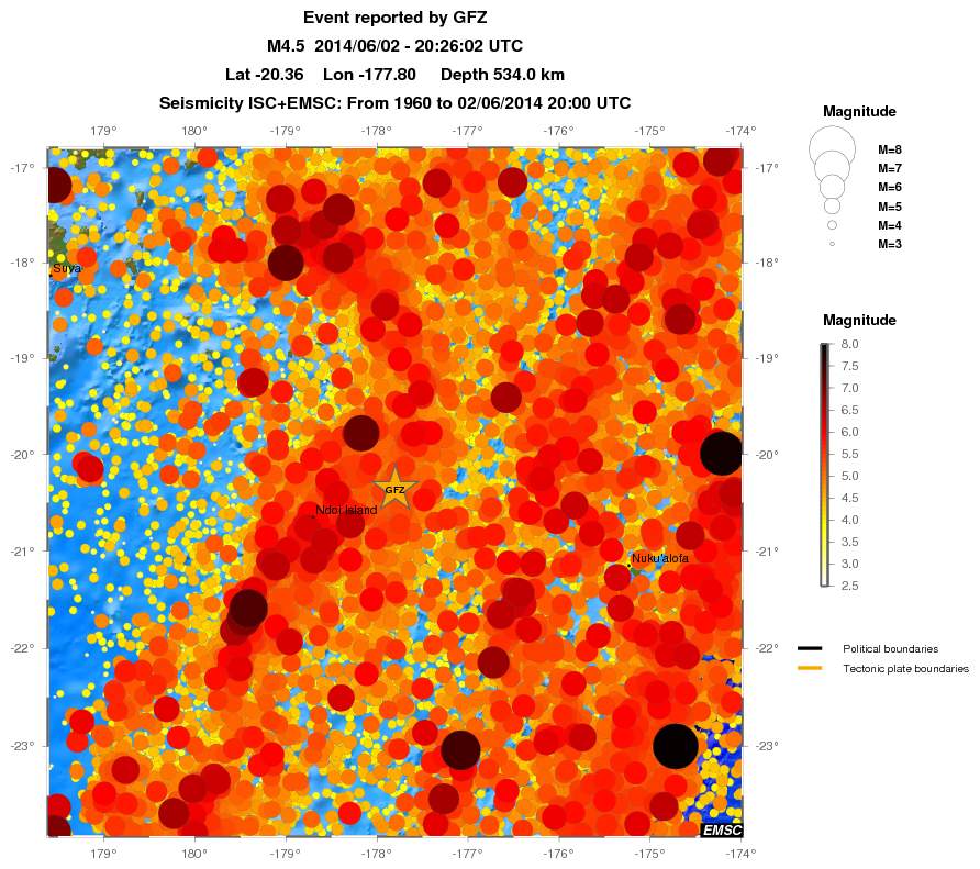regional magnitude historical seismicity