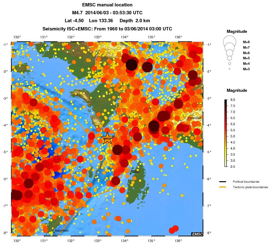 regional magnitude historical seismicity