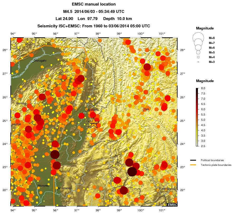 regional magnitude historical seismicity