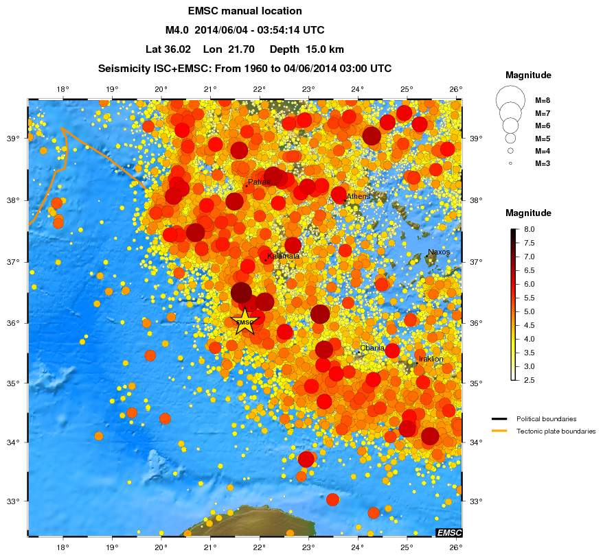 regional magnitude historical seismicity