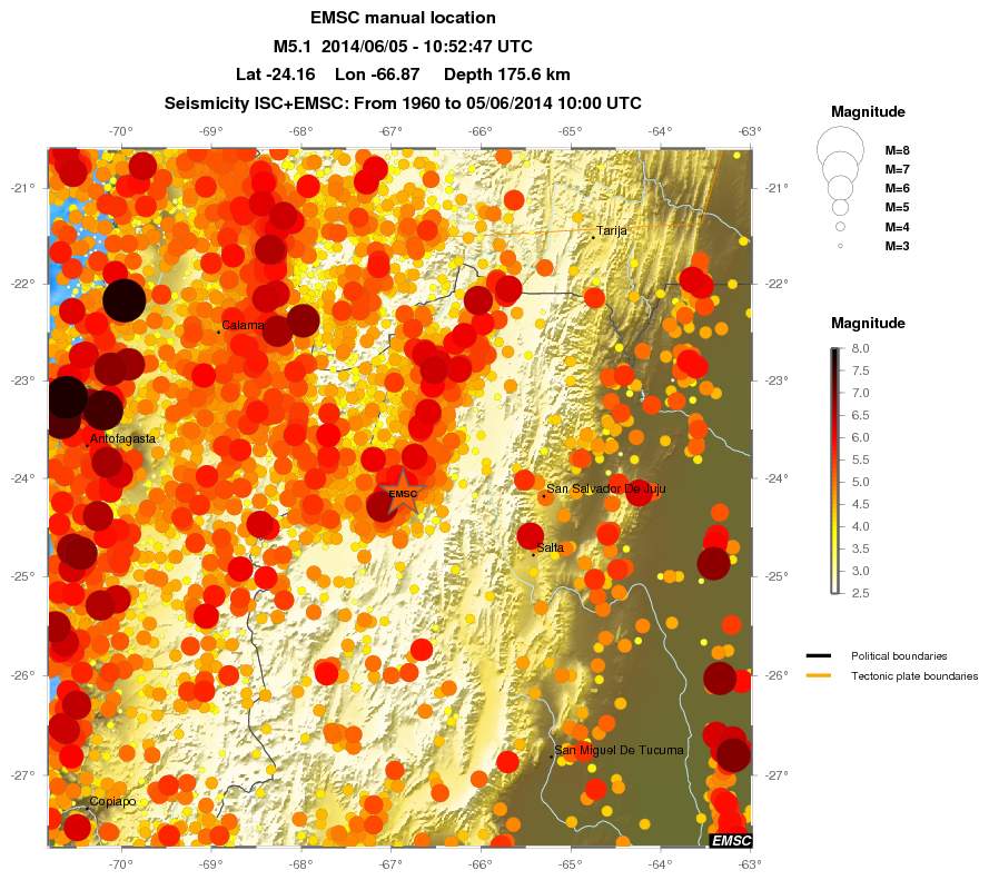 regional magnitude historical seismicity