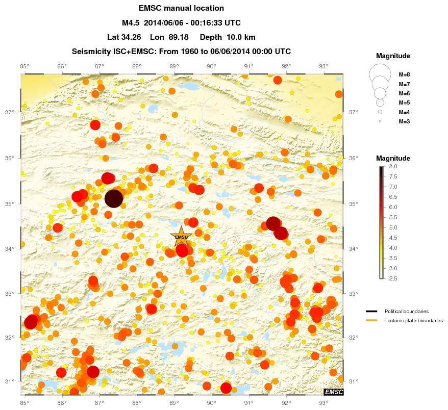 regional magnitude historical seismicity