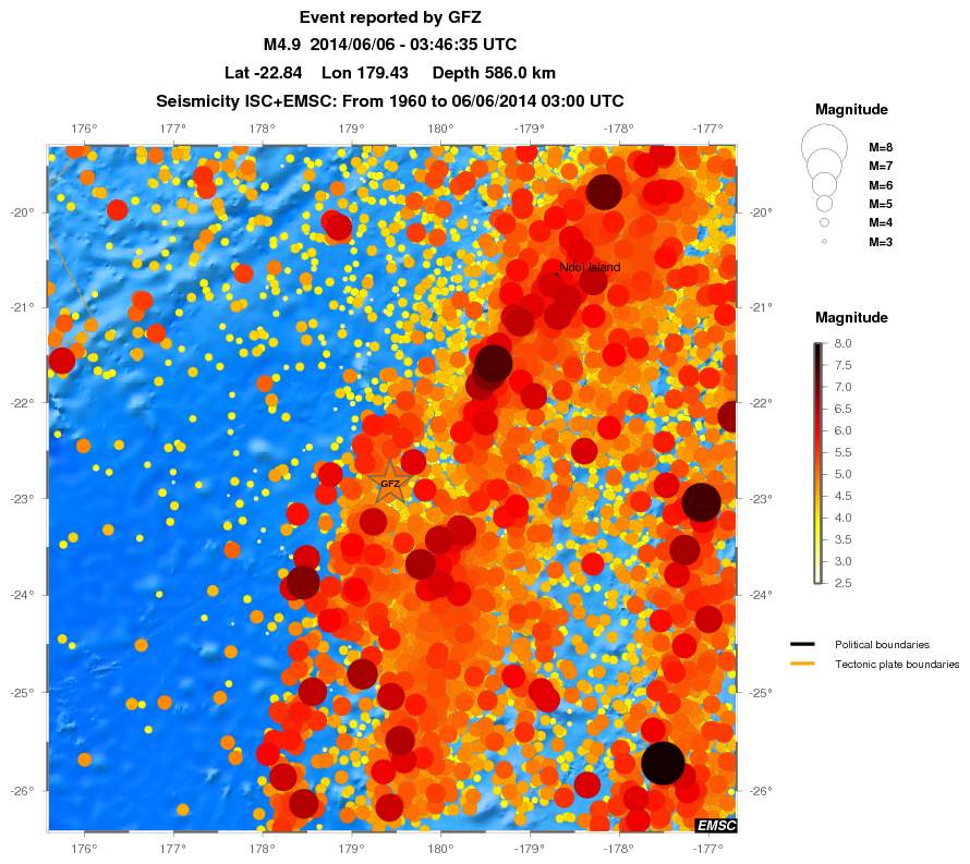 regional magnitude historical seismicity