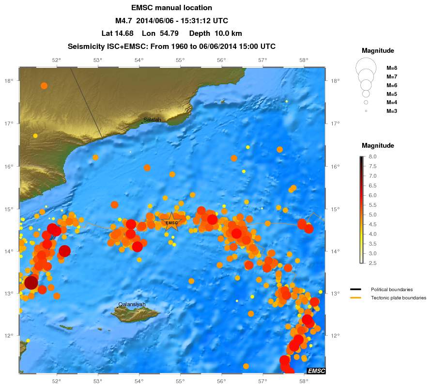 regional magnitude historical seismicity