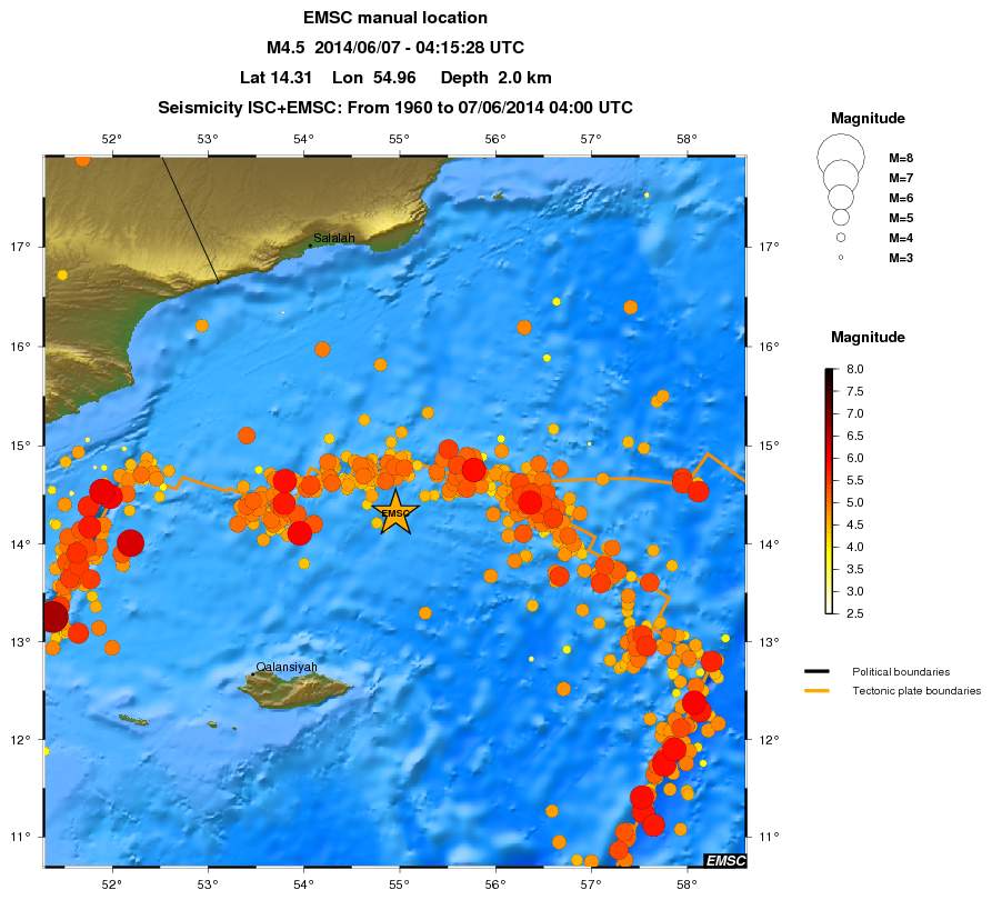 regional magnitude historical seismicity