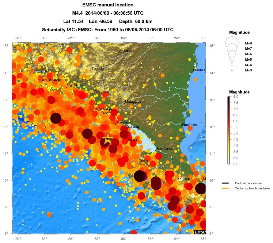 regional magnitude historical seismicity