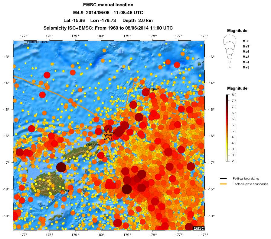 regional magnitude historical seismicity