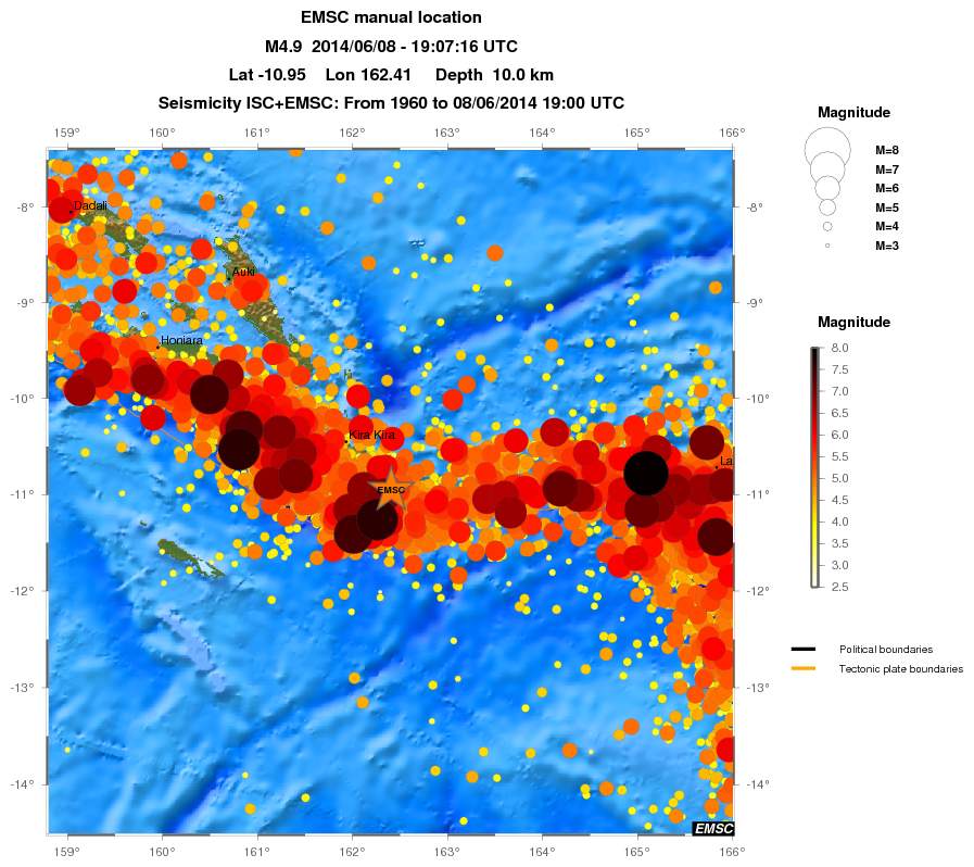 regional magnitude historical seismicity