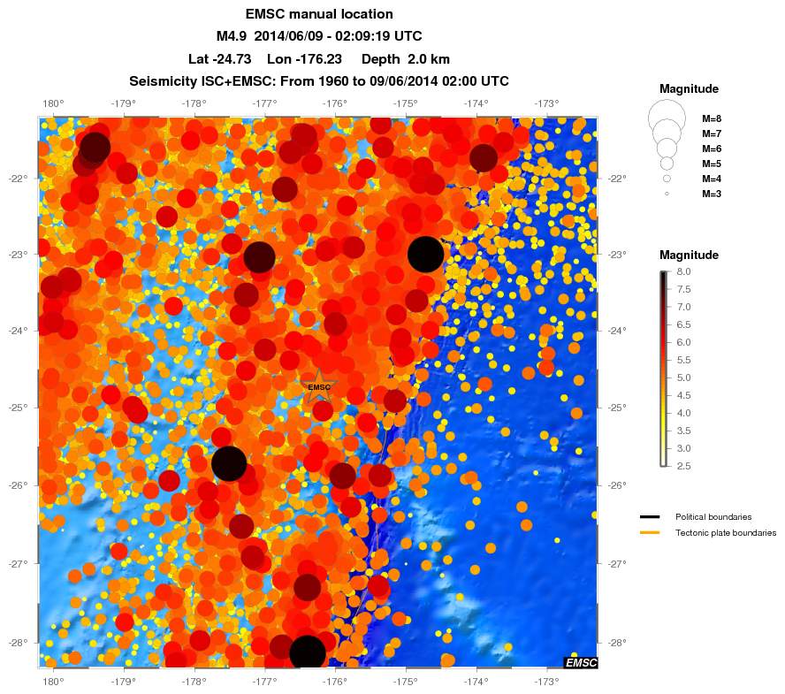 regional magnitude historical seismicity